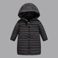 thumbnail image 3 of GYRATEDREAM Kids Hooded Padded Coat Boys Girls Long Down Jacket Windproof Warm Puffer Coat 3-10T, 3 of 5