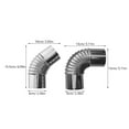 thumbnail image 2 of Soimiss Outdoor Enthusiasts Stove Pipe 90 Degree Bend 2Pcs, 2 of 8