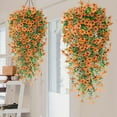 thumbnail image 6 of kkbbma under $5 Artificial Hanging Flowers for Outdoors, UV Resistant Faux Petunias, Realistic Fake Silk Long Vines Morning Glory Eucalyptus for Outside Indoor Planter Porch Patio Home Decor, 6 of 7