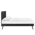 thumbnail image 4 of Alana King Wood Platform Bed With Splayed Legs Black, 4 of 8