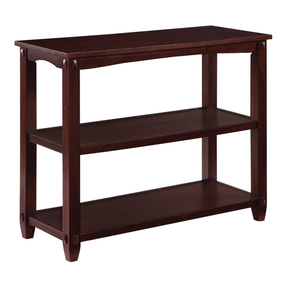 Lane 3-Shelf Console Table in Espresso Wood Finish
