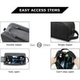thumbnail image 5 of Toiletry Bag for Men, Travel Toiletry Organizer Dopp Kit Water-resistant Shaving Bag for Toiletries Accessories, Door Room Essentials, Black, 5 of 8