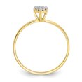 thumbnail image 3 of Primal Gold 10 Karat Yellow Gold with White Rhodium-plated Cubic Zirconia Promise Ring, 3 of 7