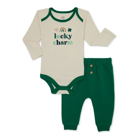 

Wonder Nation Baby Girl St. Patrick Bodysuit & Pants Set 2-Piece Sizes 0M-24M