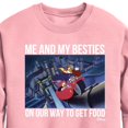 thumbnail image 2 of Disney - Darkwing Duck - Me & My Bestie Getting Food - Toddler & Youth Crewneck Fleece Sweatshirt, 2 of 4