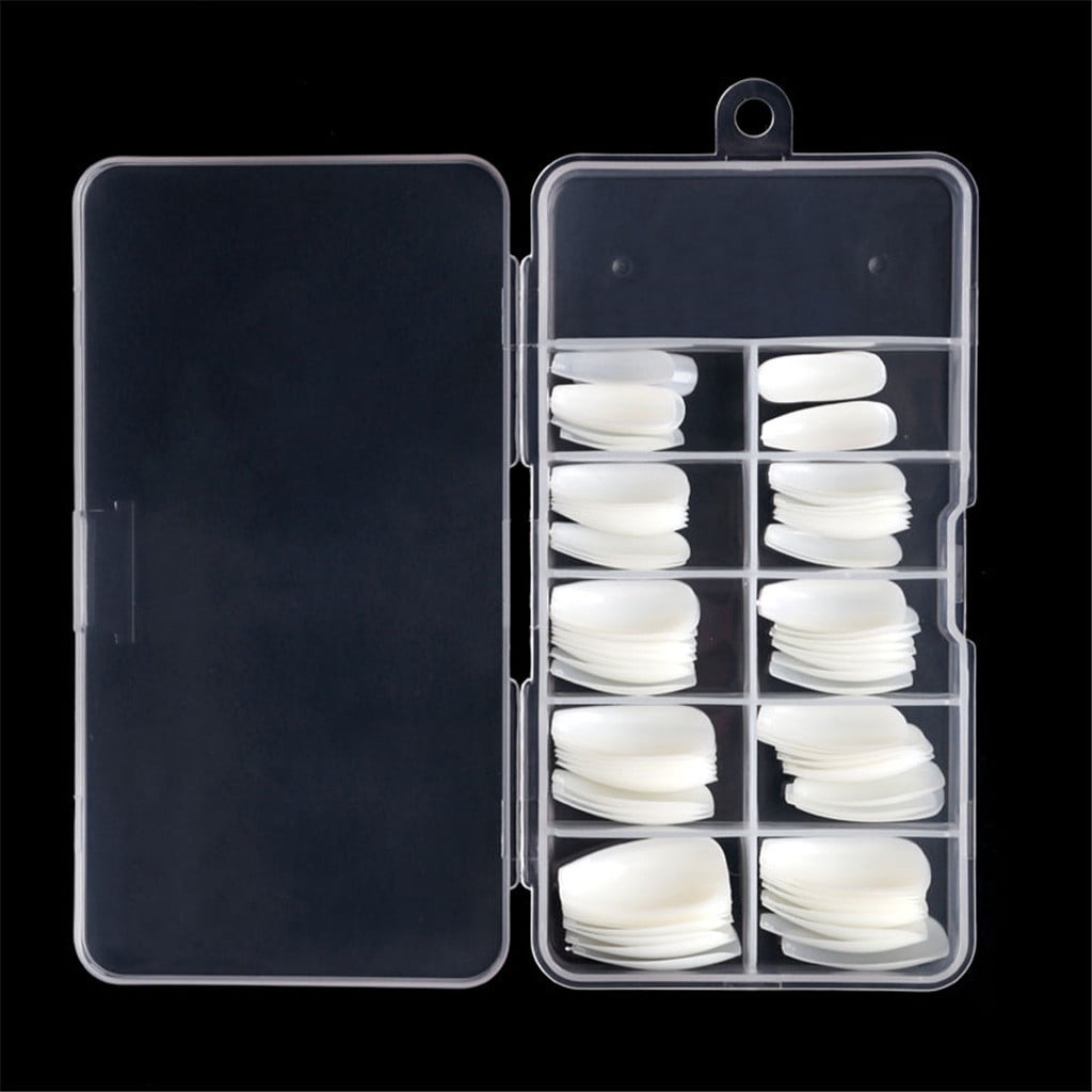 Coffin Clear Nail Tips Long Heart on Nails Cre8tion Nail Tips 600 Short Coffin Tips Acrylic Hand Practice Nail Tips Nail Acrylic Practice Hand Nail Tips Short French Nail Tips Half Cover