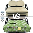 thumbnail image 6 of COEQINE Quilted Golf Cart Seat Cover, Folds Like a Bag with Handle for Easy Carry, Universal Fit 51.2"x30.3" for EZGO Yamaha Club Car 2-Seaters, 4 Pockets, Light Green Golf Ball Club Print, 6 of 8