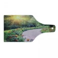 thumbnail image 1 of Garden Cutting Board, Spring Landscape with Colorful Tulips Keukenhof Garden in Netherlands Horticulture, Tempered Glass Cutting and Serving Board, Wine Bottle Shape, Multicolor, by Ambesonne, 1 of 1