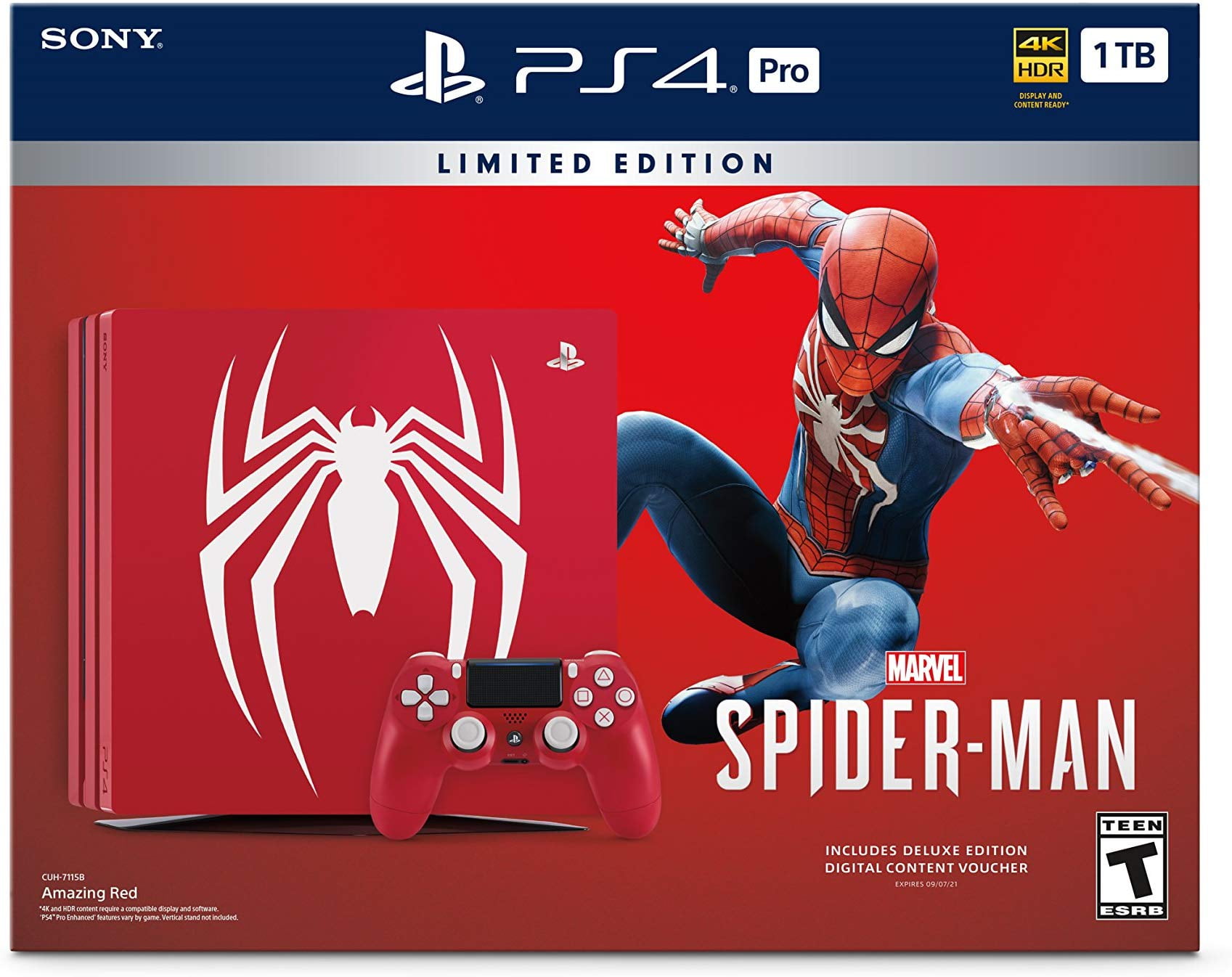 Sony PlayStation 4 Pro 1TB Limited Edition Console - Marvel's Spider