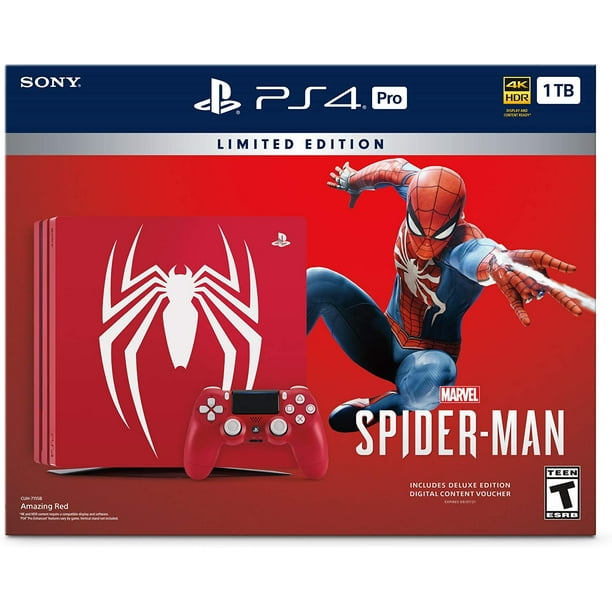 Sony PlayStation 4 Pro 1TB Édition Limitée Console - Pack Spider-Man de Merveille