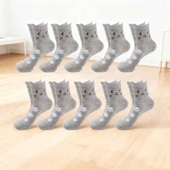 Roncen Girls Cotton Cute Socks Low Cut Crew Ankle No Toe Seam