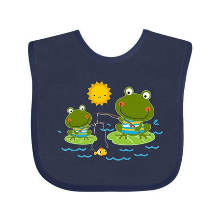 

Inktastic Fishing Frogs Cute Fisherman Gift Baby Boy Bib