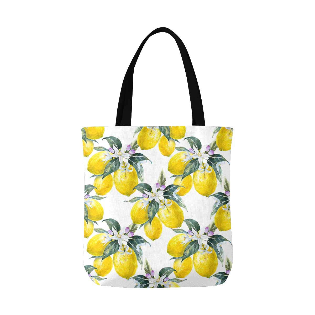 ASHLEIGH Lemon Fruit With Flowers, Citrus Reusable Grocery Bags ...