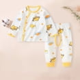 thumbnail image 2 of masbird 2 Piece Boys Girls Pajamas Kids Long Sleeve Top and Pants Pajamas Pjs Sleepwear Set for Toddler Little Boys Girls for 6-24 Months 2t 3t 4t 5t 6t 7t 8t 9t(Yellow,18-24 M), 2 of 6
