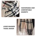 thumbnail image 4 of Bufandas de moda para mujer, chal largo, invierno, grueso, cálido, tejido, bufanda grande a cuadros, manta larga a cuadros gruesa, 4 of 5