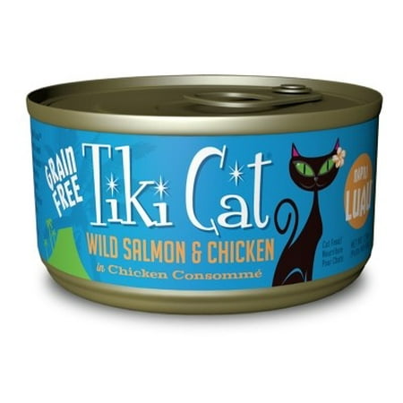 (12 Pack) Tiki Cat Napili Luau Salmon & Chicken Wet Cat Food, 2.8 oz. (Best Low Carb Cat Food For Diabetic Cats)