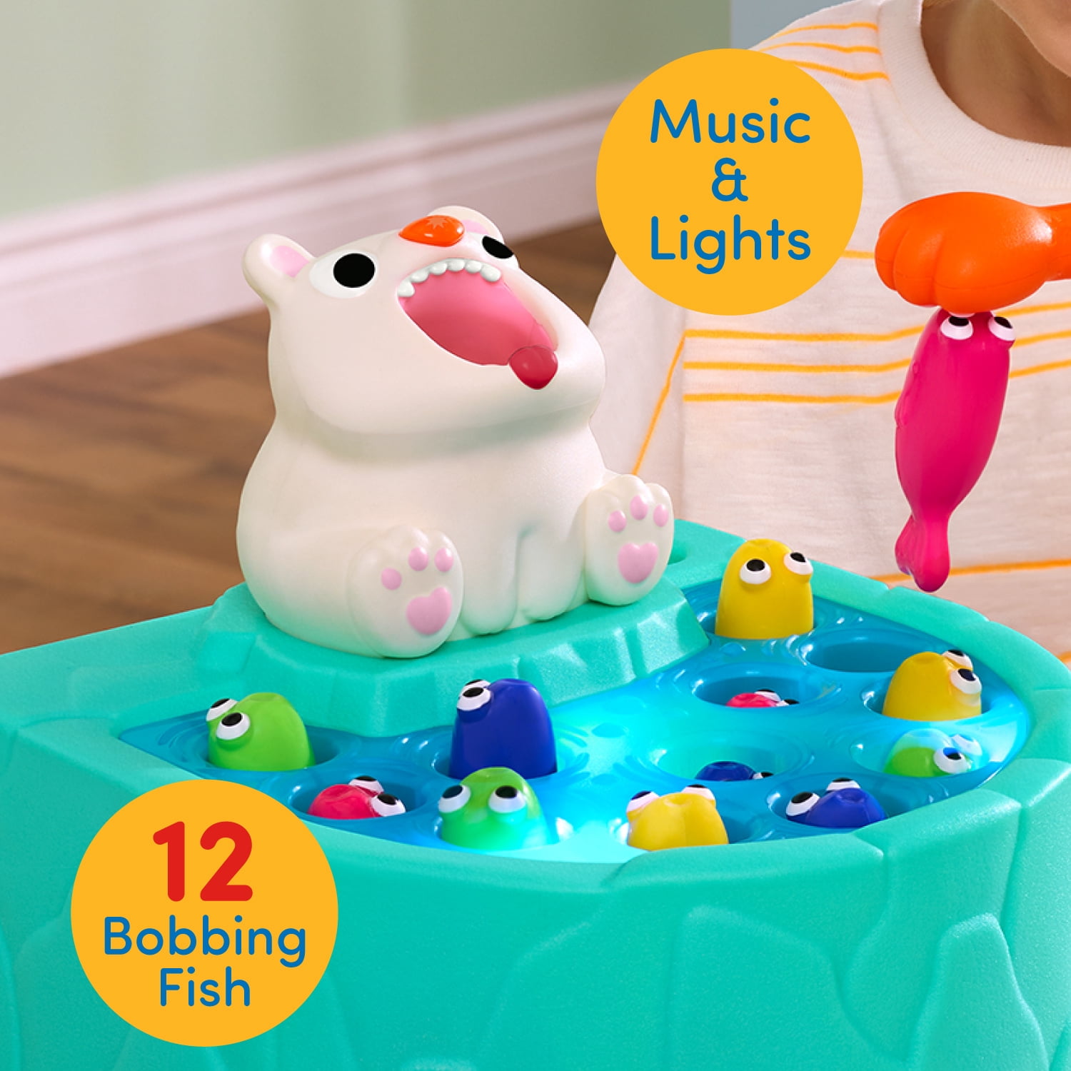 Battat Feed Me Polar Bear Fishing Magnetic Toy Game for 2 Years Plus