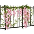 thumbnail image 5 of 6 Feet 10 Branches Pink Artificial Wisteria Flowers Hanging Vine for Home Garden Wedding Decor, by Bradem, 5 of 5
