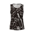 thumbnail image 4 of Xecao Wine Seamless print women's scoop neck, loose-fit workout tank tops for the gym., 4 of 9