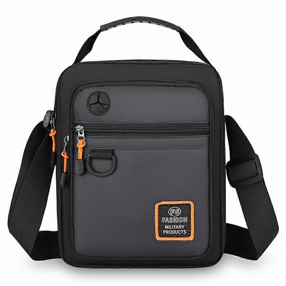 Men Single Shoulder Crossbody Bag Oxford Cloth Business Casual Handbag Messenger Bag - Horizontal Zi