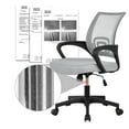 thumbnail image 4 of Alden Design Adjustable Mid Back Mesh Swivel Office Chair with Armrest, Set of 2, Gray, 4 of 10