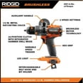 thumbnail image 3 of RIDGID 18V Brushless Cordless 2-Tool Combo Kit with Hammer Drill, Impact Driver, (2) Batteries, Charger, and Bag, 3 of 7
