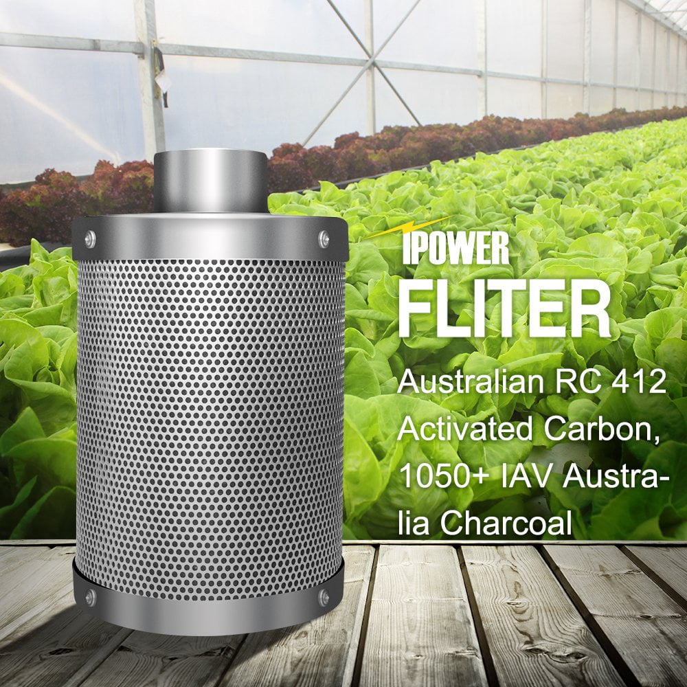 6 Inch Air Carbon Filter Odor Control Scrubber Charcoal Inline Fan Reversible UK 