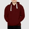 thumbnail image 6 of Yuncity Kids Boys Hoodies Sweatshirts Fashion Fall Winter Comfort Solid Color Hooded Hoodie Top Long Sleeve Girls Coat Sweatshirt Outwear,13-14 Years, 6 of 8