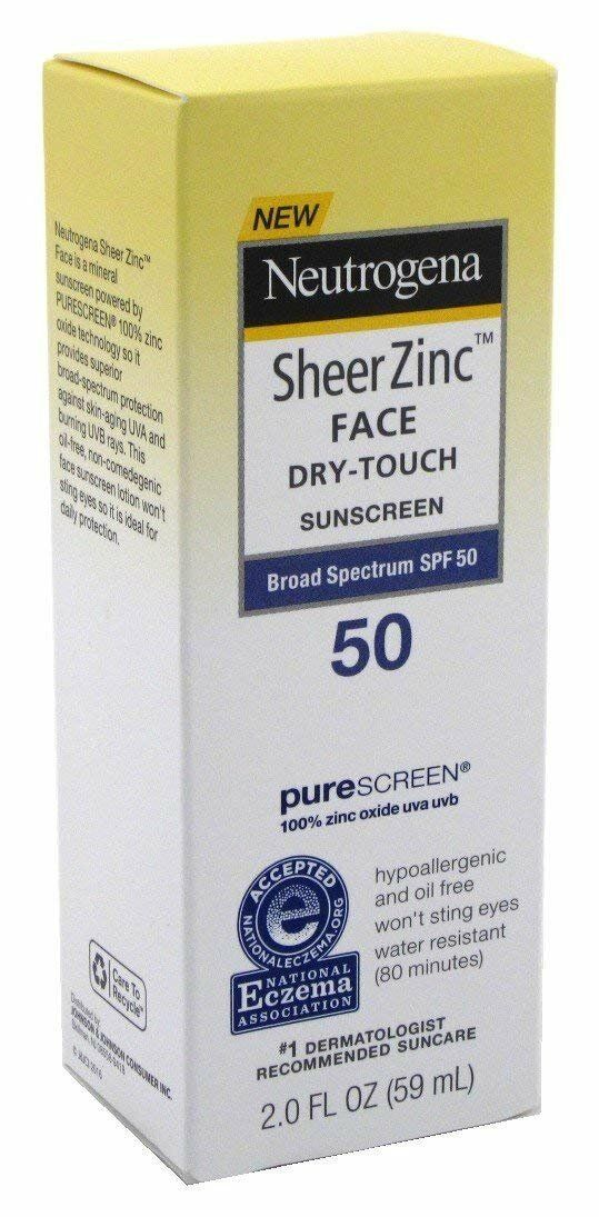Neutrogena Sheer Zinc Dry-Touch Face Sunscreen With SPF 50, 2 Fl. Oz, 6-Pack - image 2 of 7