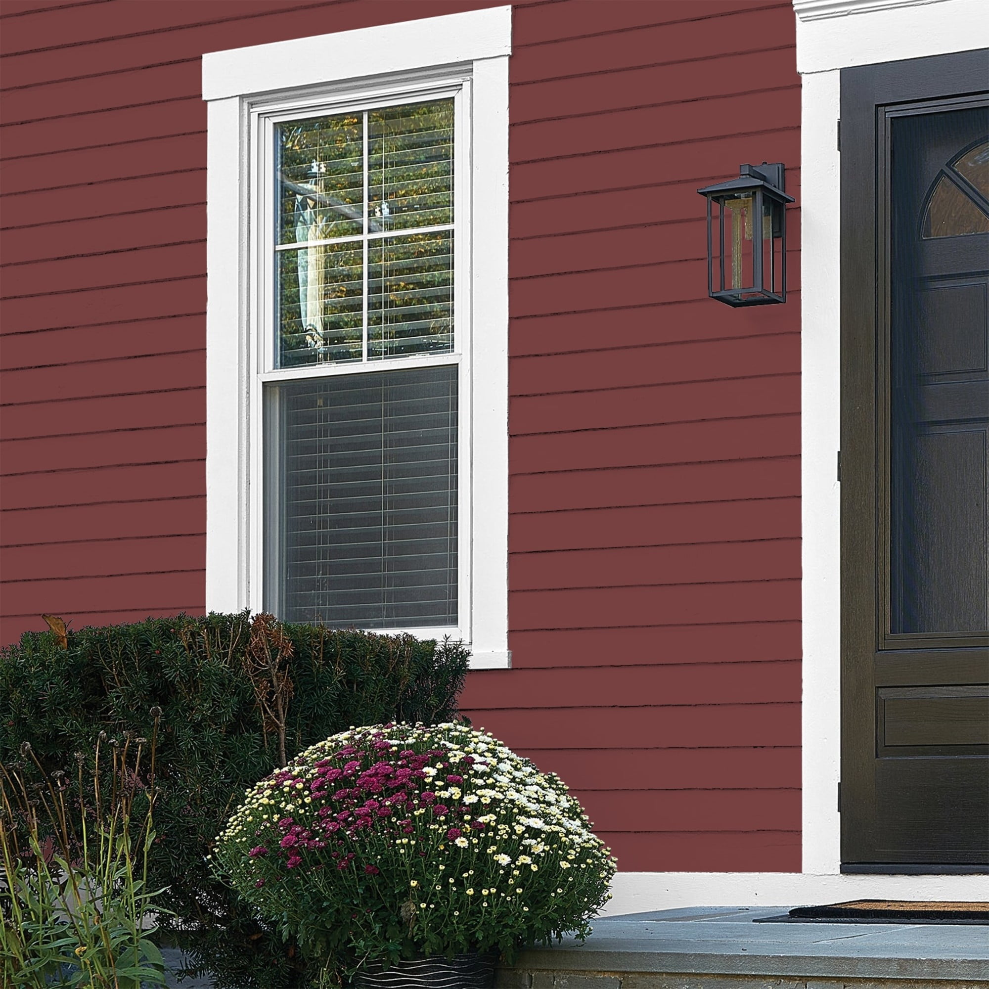 Glidden One Coat Bordeaux / Red Flat Exterior Paint with Primer, 1 Gallon