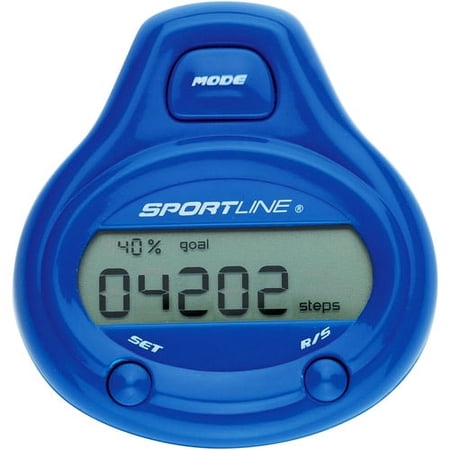 GO WALKING 340 STEP/DISTANCE GOAL TRACK PEDOMETER BLUE