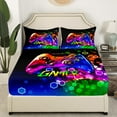 thumbnail image 3 of Erosebridal Male Gamepads Sheet Set Twin,Video Game Bedding Sets Twin Size,Gradient Honeycomb Twin Sheet Sets,Super Cozy Geometric Room Decor,3pcs, 3 of 7