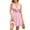 Pink, variant on Women's Boho Tie-Waist Sleeveless Midi Dress Round Neck Loose Fit Beach Sundress with Adjustable Belt and Side Pockets for Vacation Outfits,Hot Pink L