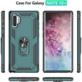thumbnail image 2 of Note 10 Plus Case,Note 10+ Case, [Military Grade ] Shock-Absorption Bumper Cover Anti-Scratch Case with Ring Car Mount Kickstand for Galaxy Note 10 Plus/Note 10 Plus 5G - Teal, 2 of 6