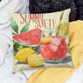 thumbnail image 2 of Orinice Happy Sweet Summer Time Watermelon Gnome Decorative Throw Pillow Cover  Lemon Watercolor Porch Outdoor Home Decor, Lemonade Seasonal Holiday Farmhouse Sofa Couch Cushion Case 24x24in, 2 of 5