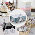 thumbnail image 4 of Cabinet Storage Basket 15.75x10.63x6.96 Inches Storage Box Foldable, Storable and Easy to Assemble ，Open Home Storage Bins ，Closet Storage Bins Warm Christmas Snowman, 4 of 8