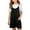 Black, variant on Ruyang Girls Rompers Wide Leg Shortalls Spaghetti Strap Jumpsuits Sleeveless Overalls Loose Short Rompers Wide Leg Jumpsuits