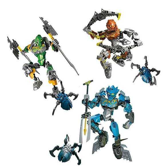 Bionicle Jungle Lewa Stone Pohatu Water Gali Action Figure Building Block Toys For Kid Boy Gift Compatible 3pcs/set