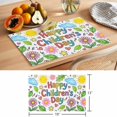 thumbnail image 6 of Children's Day Placemats Set of 12 Cartoon Cute Sun Nature Flowers Leaf Place Mats Indoor Wipeable Table Mats Washable Cloth Dining Table Placemats for Kitchen Holiday Party Home Decor 13x19 Inch, 6 of 9