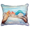 thumbnail image 2 of Betsy Drake ZP155 Mermaid on Log Indoor & Outdoor Throw Pillow- 20 x 24 in., 2 of 4