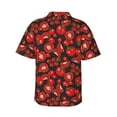 thumbnail image 3 of Balery Tomato Print Men's Hawaiian Shirts Short Sleeve Beach Shirt Relaxed Fit Vacation Button Down Shirts-, 3 of 9