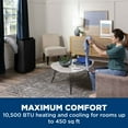 thumbnail image 4 of GE 10500 BTU 4-in-1 Heat/Cool Portable Air Conditioner for 450 Sq ft Rooms with Included Remote, 4 of 10