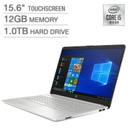 HP 15-dw2025cl Laptop, 15.6" HD touch Screen, Intel Core 10th gen i5-1035G1, 12GB Memory, 1TB Hard Drive, Intel UHD Graphics, Webcam, Bluetooth, Windows 10, 2Z155UA#ABA