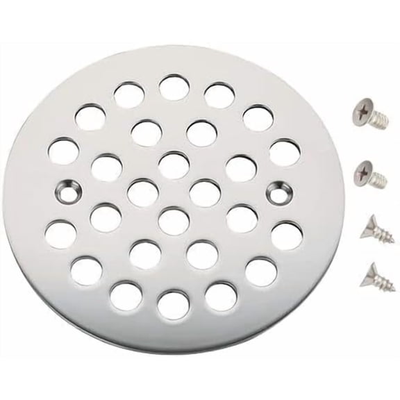 Shower Drain 4-1/4“-inch Screw-in Replacement Strainer Cover Stainless Steel