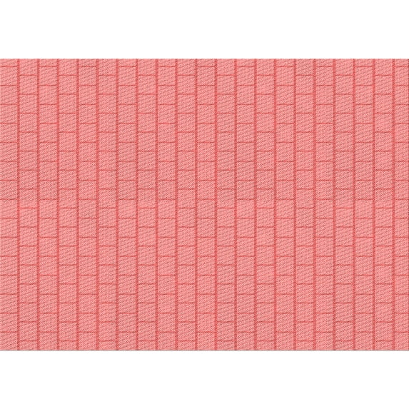 Ahgly Company Indoor Rectangle Patterned Light Coral Pink Area Rugs, 6' x 9'