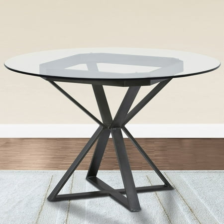 Armen Living Cairo Round Dining Table with Finish and 48
