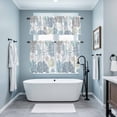 thumbnail image 3 of Blue Beige Octopus Coastal Kitchen Curtains Sets for Windows 24 Inch Length, Nautical Coral Starfish Rod Pocket Window Treatments Tier Curtains and Valances Set for Bedroom/Bathroom, 3 of 8