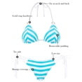 thumbnail image 2 of RELLECIGA Women's Halter Ring Triangle Bikini Sets Sexy String Bikini Two Piece Swimsuit Floral Bathing Suits Size M, 2 of 4
