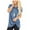 #1 Blue, variant on Casual Cold Shoulder Tunics Tops for Women Summer Cute Short Sleeve Twist Knot Blouse T-Shirt Gray S