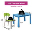 thumbnail image 7 of ZPL Kids Table and Chair Set, 3 Piece Toddler Table and Chair Set,Plastic Children Activity Tablefor Reading, Preschool, Drawing, Toddler, Playroom, Multicolor, 7 of 7